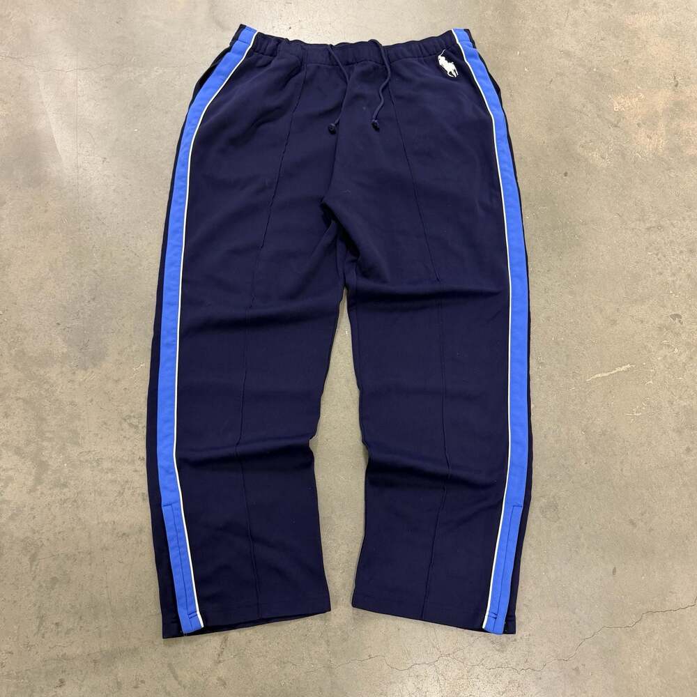 Vintage Baggy Polo Ralph Lauren Blue Side Stripe Track Pants